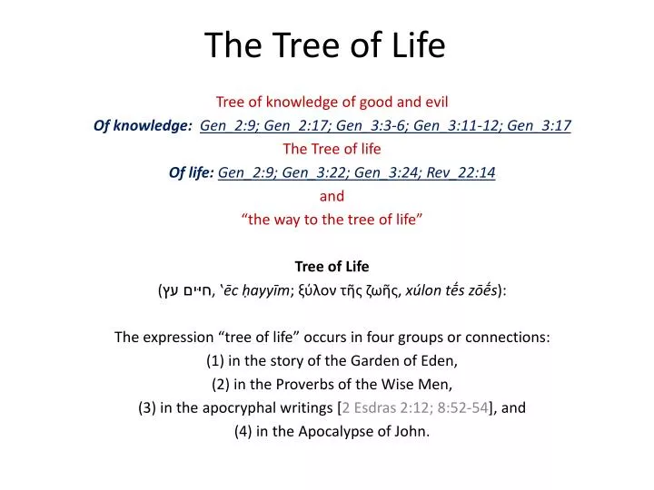 the tree of life