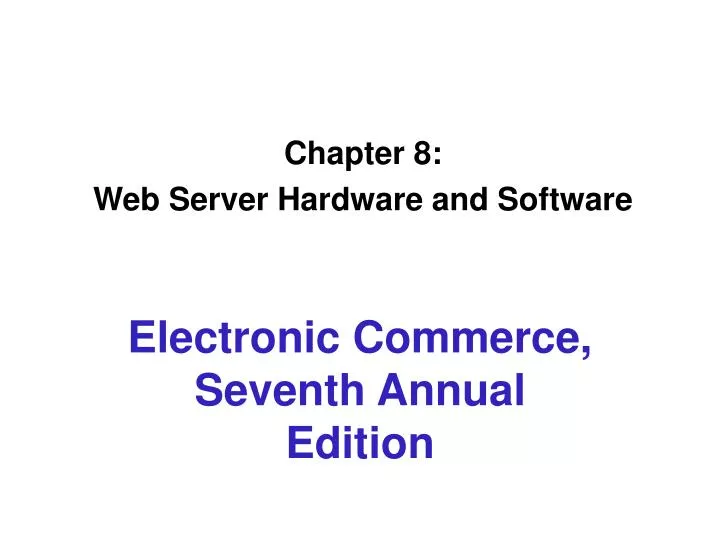 chapter 8 web server hardware and software