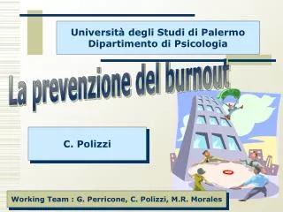 Università degli Studi di Palermo Dipartimento di Psicologia