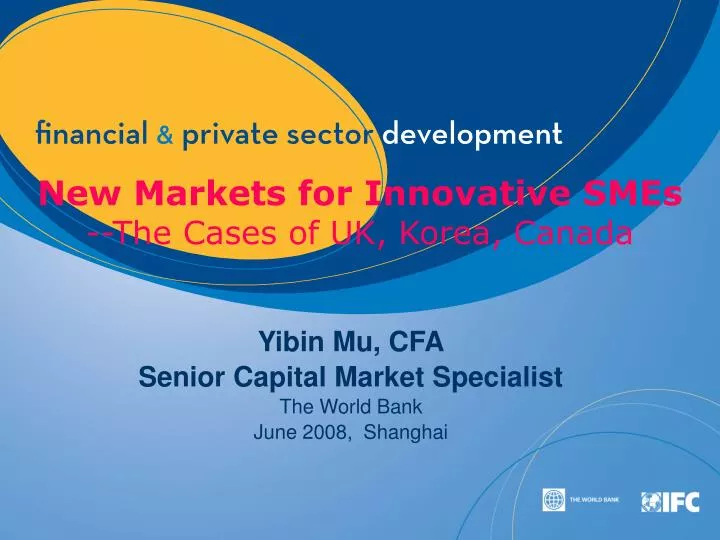 new markets for innovative smes the cases of uk korea canada