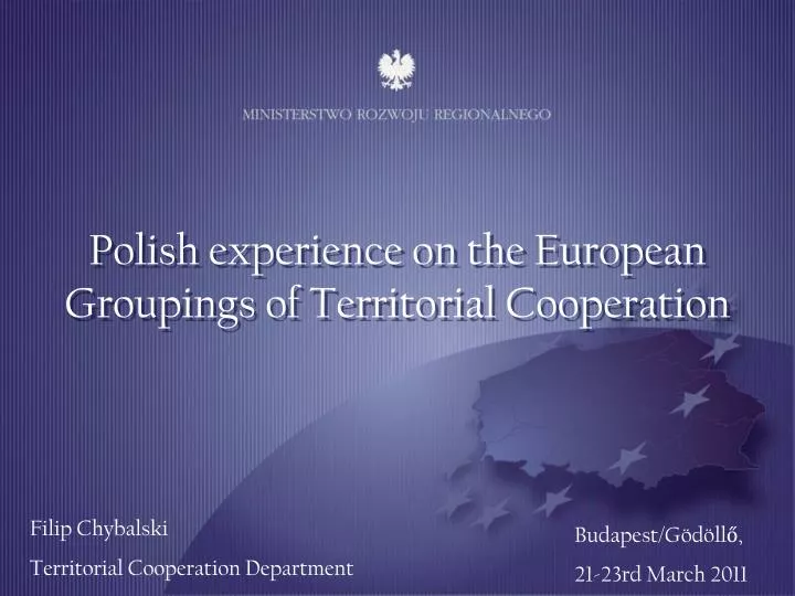 polish experience on the european groupings of territorial cooperation