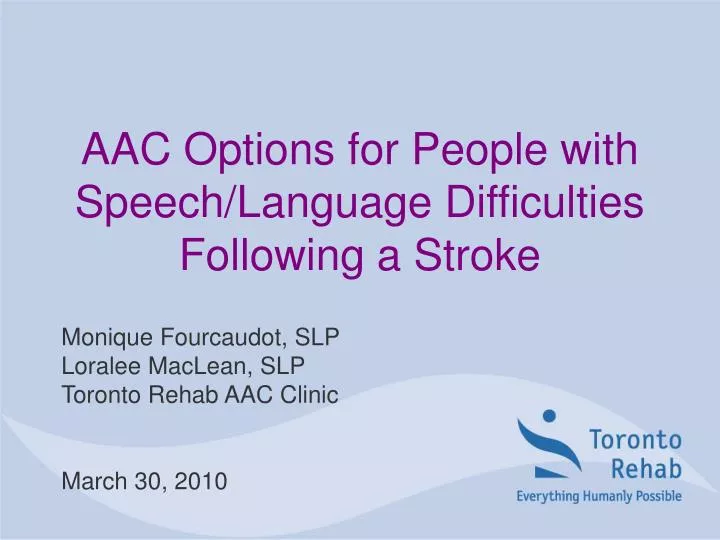 aac options for people with speech language difficulties following a stroke