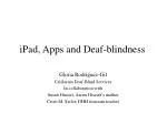 iPad, Apps and Deaf-blindness - slide 1