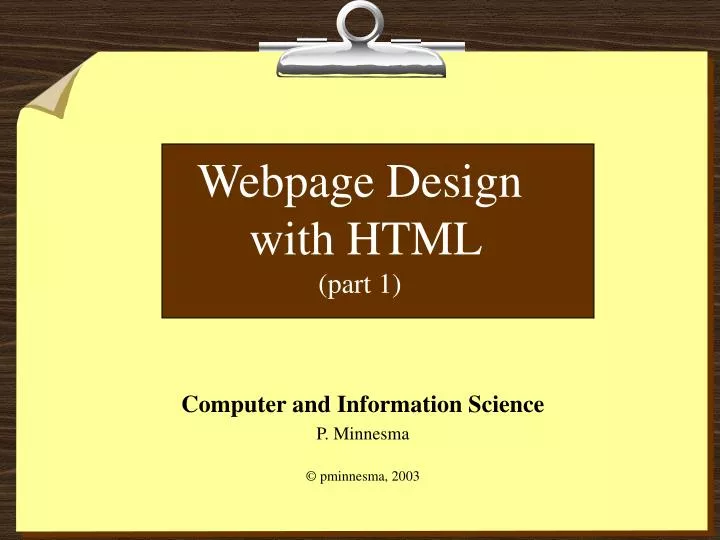 webpage design with html part 1