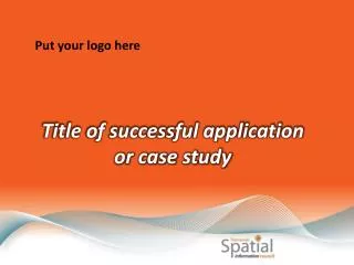 Title of successful application or case study