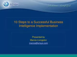 10 Steps to a Successful Business Intelligence Implementation