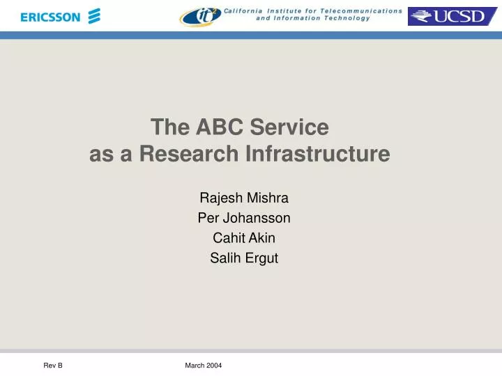 the abc service as a research infrastructure