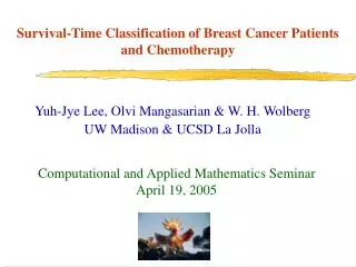 Survival-Time Classification of Breast Cancer Patients and Chemotherapy