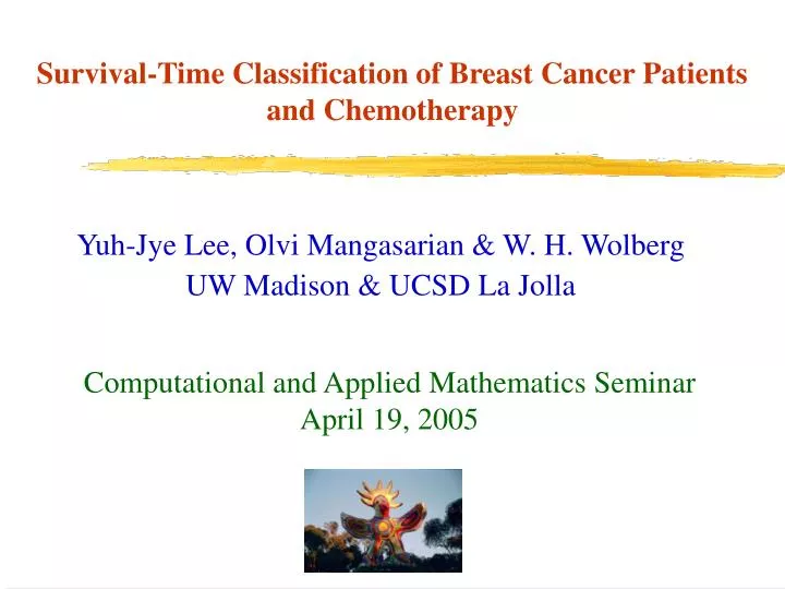 survival time classification of breast cancer patients and chemotherapy