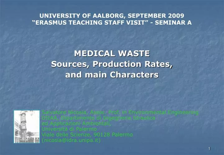 university of aalborg september 2009 erasmus teaching staff visit seminar a