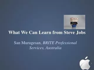 What We Can Learn from Steve Jobs