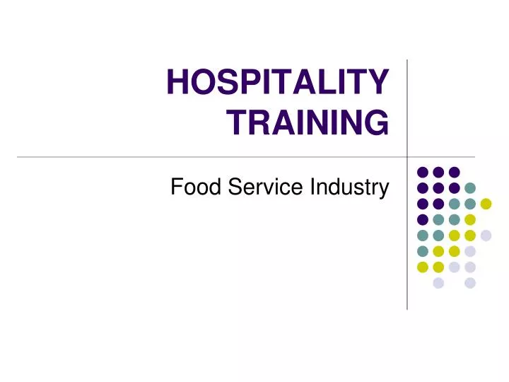 hospitality training