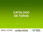 CATÁLOGO DE TOROS - slide 1