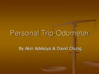 Personal Trip-Odometer