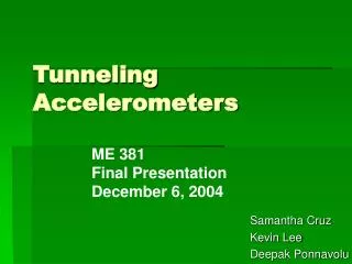 Tunneling Accelerometers