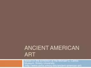 Ancient American Art