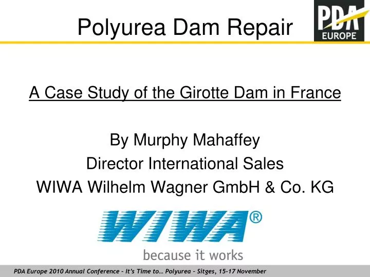 polyurea dam repair