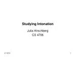 Studying Intonation - slide 1