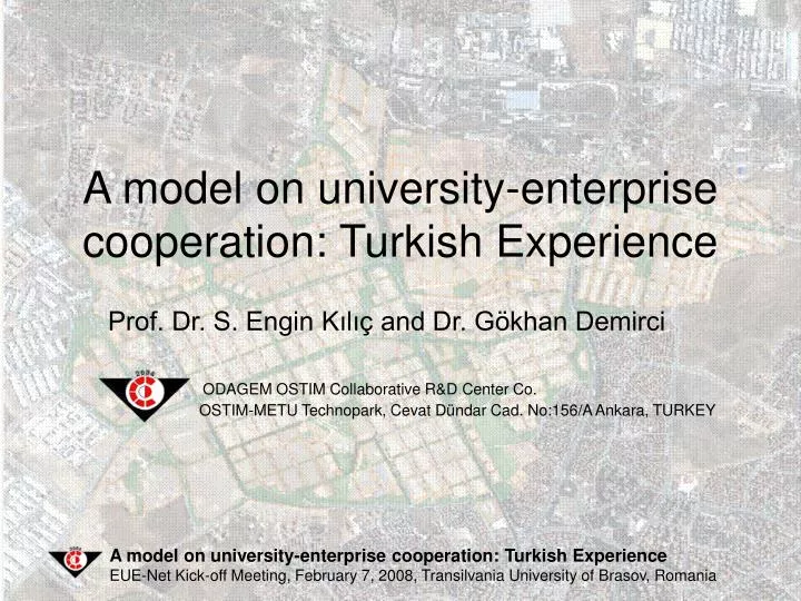a model on university enterprise cooperation turkish experience