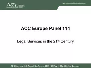 ACC Europe Panel 114