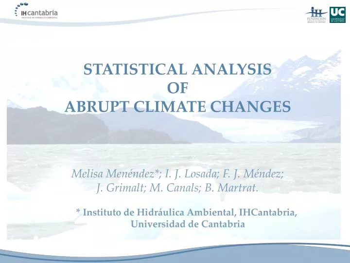 statistical analysis of abrupt climate changes