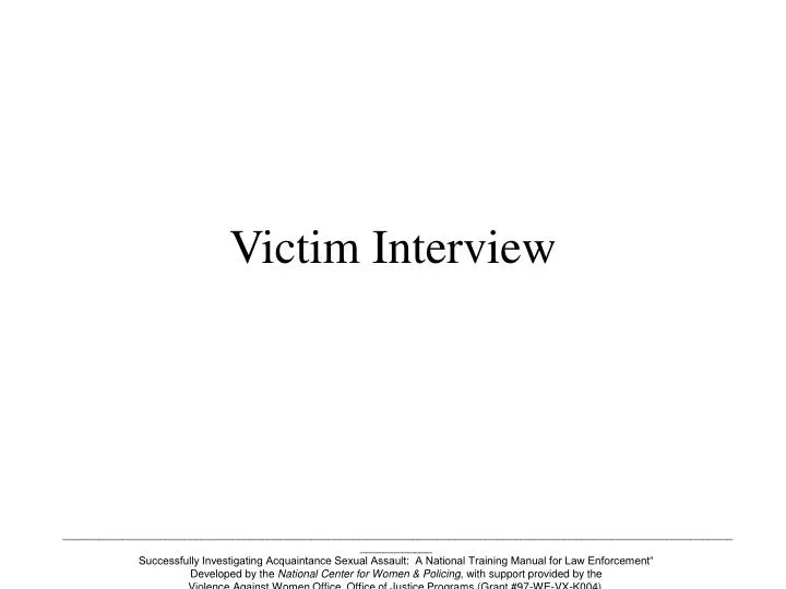 victim interview
