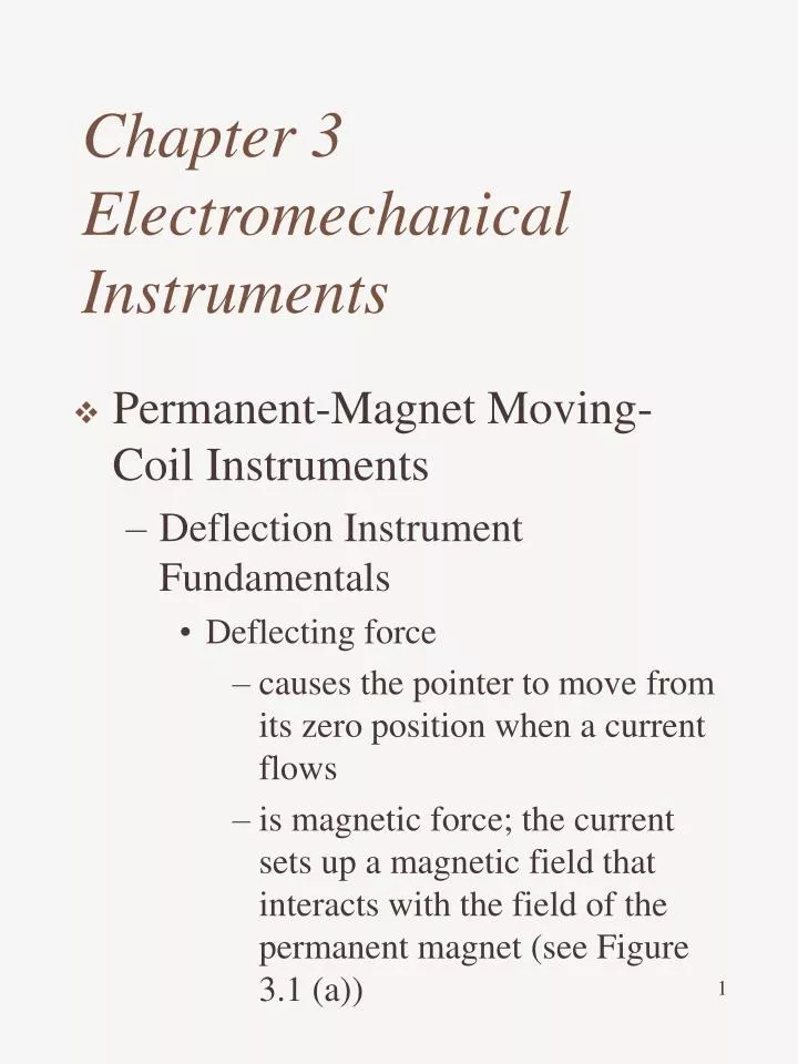 chapter 3 electromechanical instruments