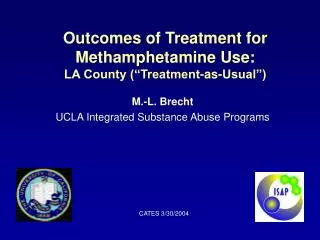 Outcomes of Treatment for Methamphetamine Use: LA County (“Treatment-as-Usual”)