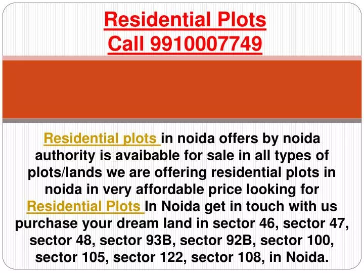 residential plots call 9910007749
