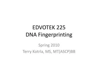 EDVOTEK 225 DNA Fingerprinting