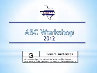ABC Workshop 2012