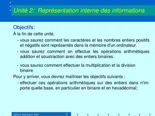 unit 2 repr sentation interne des informations