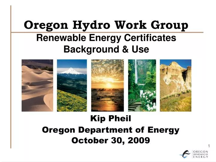 oregon hydro work group renewable energy certificates background use