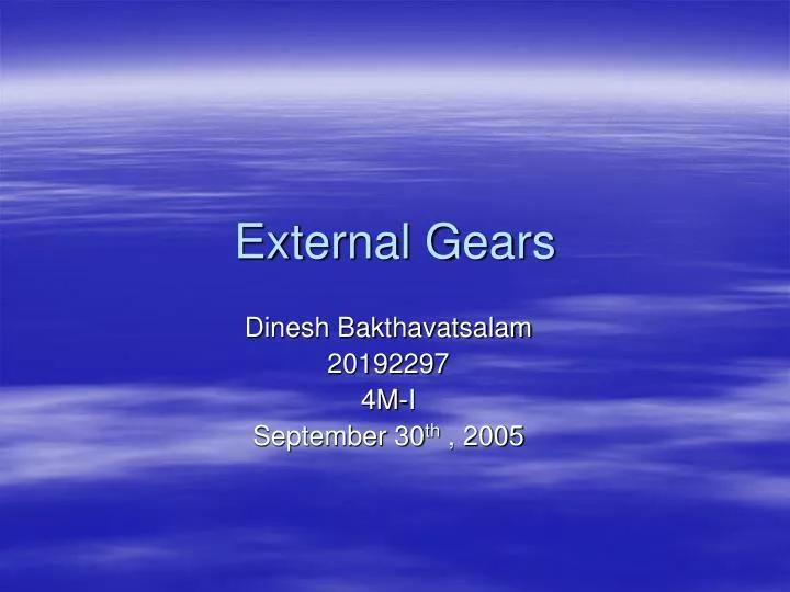 external gears