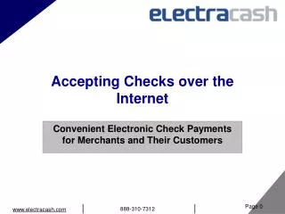 Accepting Checks over the Internet