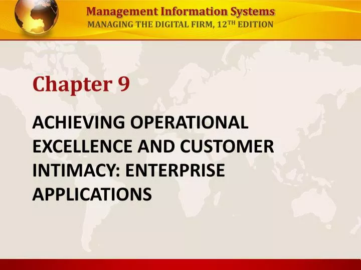 achieving operational excellence and customer intimacy enterprise applications