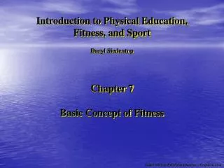 Basic Concept of Fitness