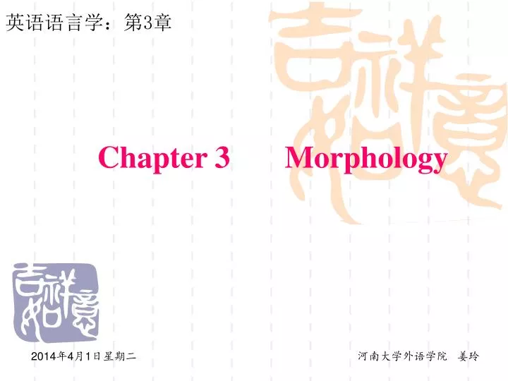 chapter 3 morphology
