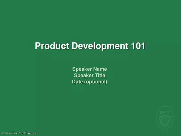 product development 101