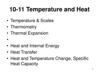 10-11 Temperature and Heat