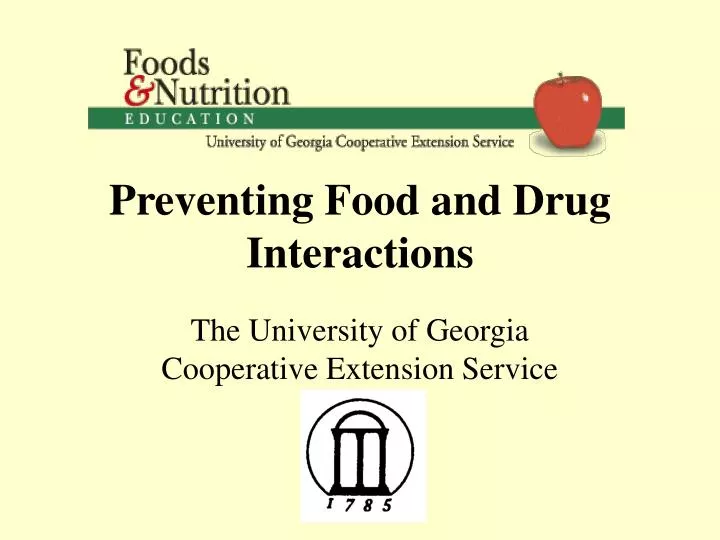 preventing food and drug interactions