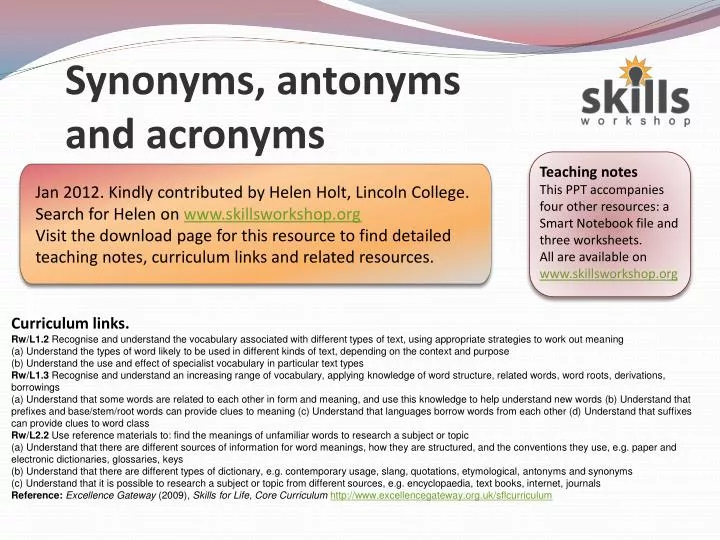 PPT - Today we will review how to determine between synonyms and antonyms  PowerPoint Presentation - ID:9468879