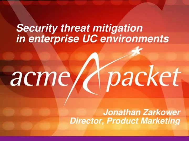 security threat mitigation in enterprise uc environments