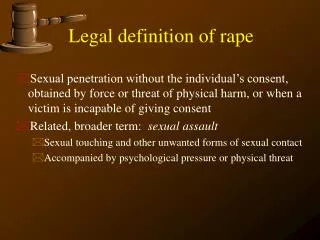 Legal definition of rape