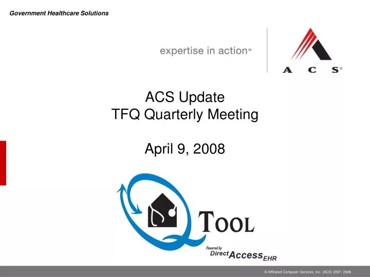 acs update tfq quarterly meeting april 9 2008