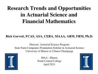 Research Trends and Opportunities in Actuarial Science and Financial Mathematics