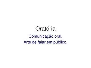 Oratória