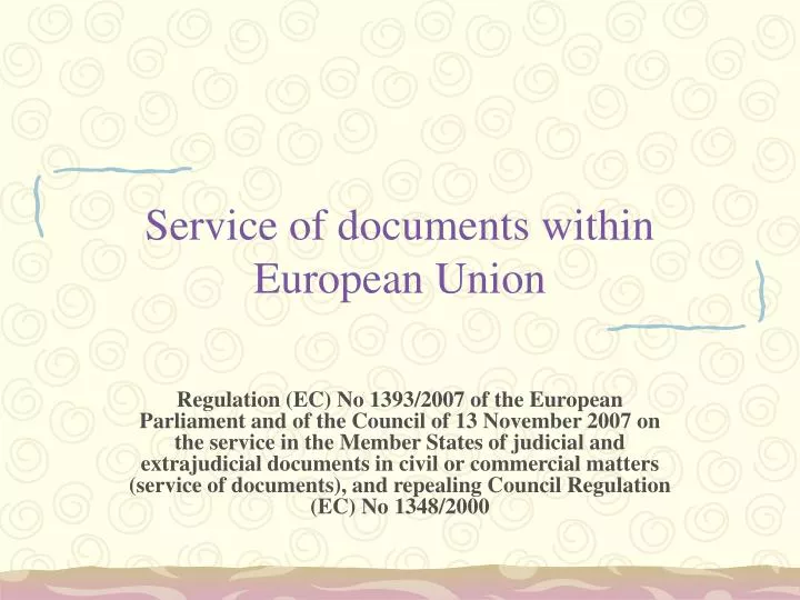service of documents within european union