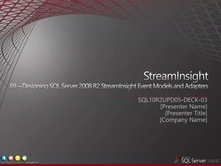 streaminsight 03 designing sql server 2008 r2 streaminsight event models and adapters