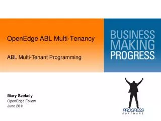 OpenEdge ABL Multi-Tenancy